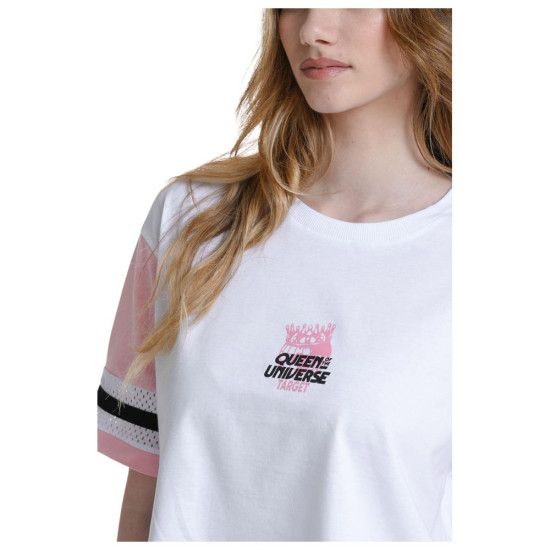 Target Γυναικεία κοντομάνικη μπλούζα Single Jersey Crop Top Queen